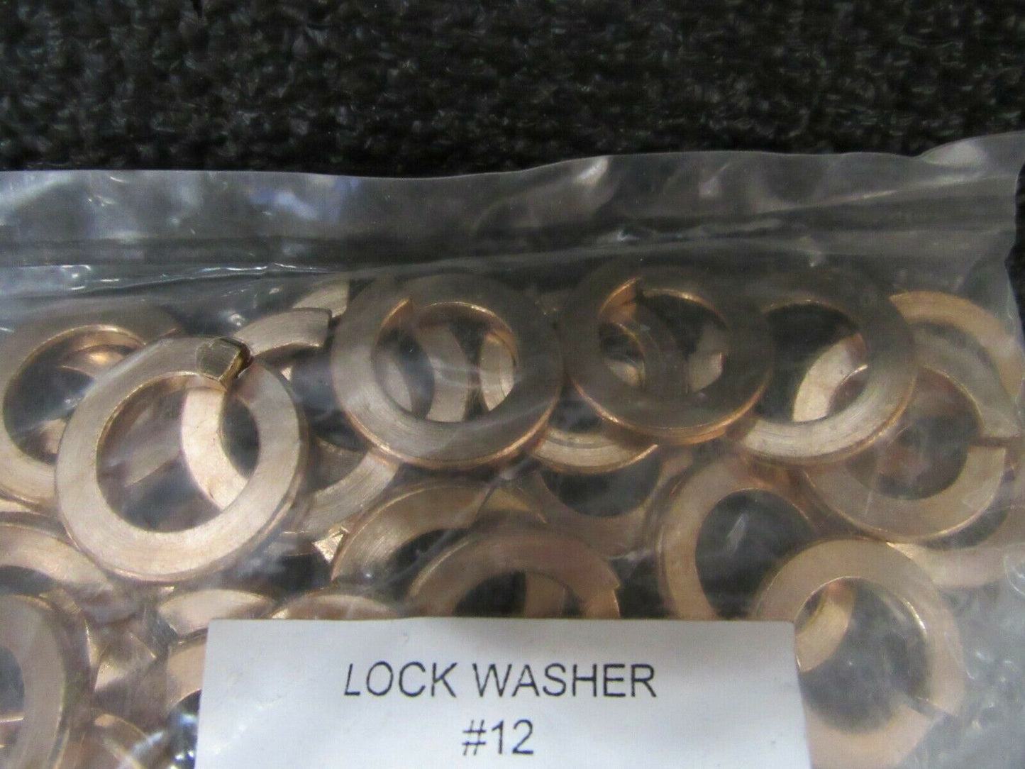Split Lock Washer, #12, Si Bronze, PK100 (184356034883-BT20)