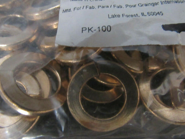 Split Lock Washer, 1/4, Si Bronze, PK100 (184356074640-BT20)