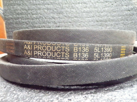 B136-5L1390, 5/8"X139", V Belt, (184466550264-BT26)