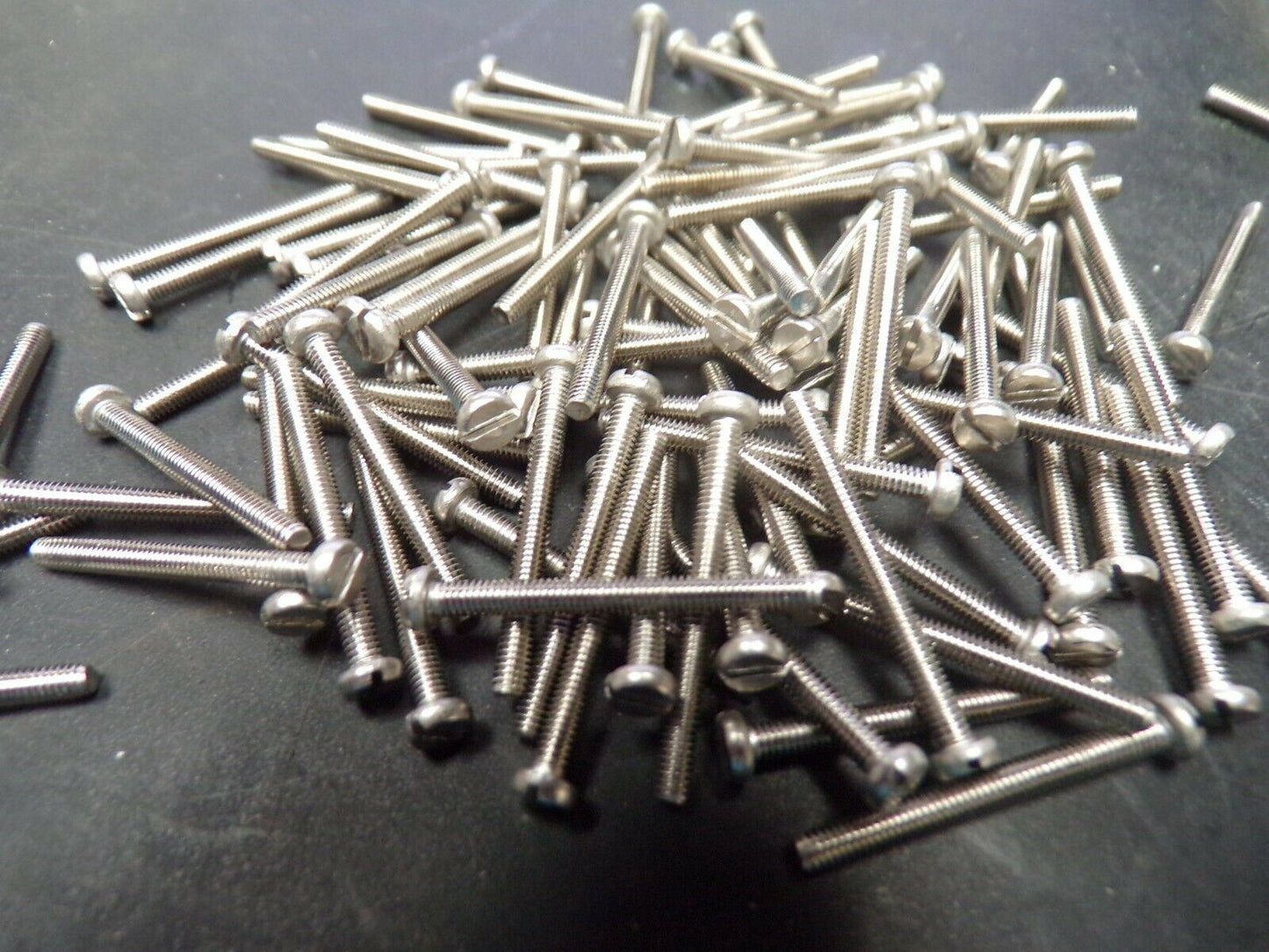 (100) FABORY M2.5-0.45 x 25mm Machine Screw, Cheese, Slotted, A2 SS, Plain, 6HY94 (184478748174-BT20(A))