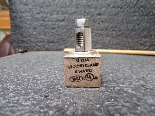 Brass Trailer I-Beam Clamp w/ Ground Wire Hole #6-14 AWG #Si-2145A mobile home (184490956346-BT49)
