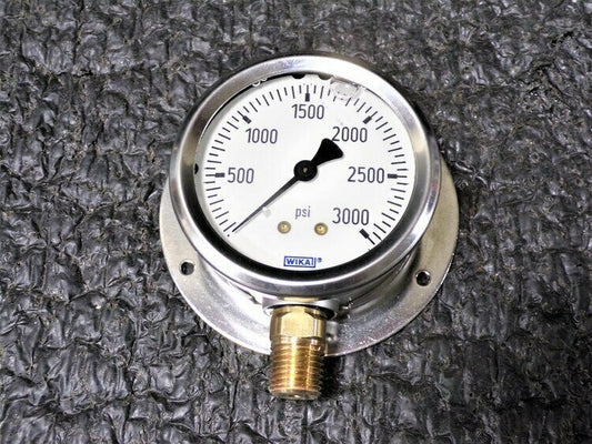 Wika 2-1/2" Dial, 1/4 Thread, 0-3,000 Scale Range, Pressure Gauge (184540601650-WTA08)