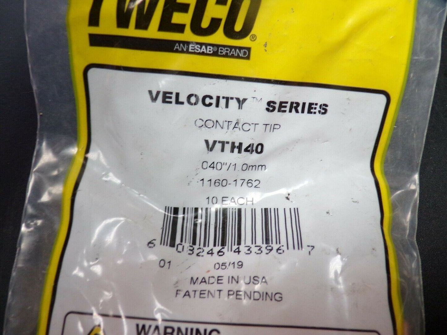 Tweco VTH40 Contact Tip H Velocity, C40"/1.0MM (10 pack) (18454071076-BT58)