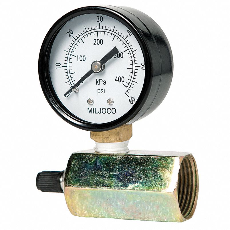 MILJOCO Pressure Gauge, 0 to 100 psi Range, 3/4 in FNPT, ±3-2-3% Gauge Accuracy (CR00472-WTA09)
