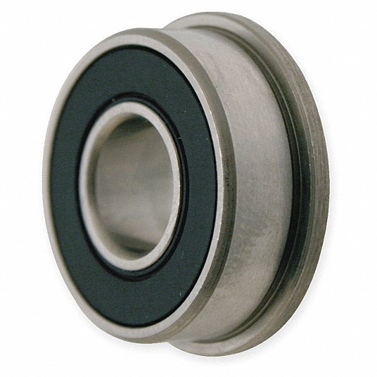 DAYTON Flanged Radial Ball Bearing, Double Sealed, 0.5 in Bore Dia., 1.125 in Outside Dia. (CR00193-BT26)