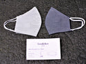 Adult Cloth Masks, Reusable, Machine Washable, Reversible (2 pack) Navy, L/XL (CR00461WTA)