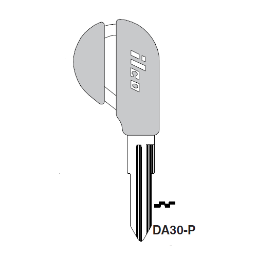 Ilco DA30-P Nissan Plastic Head Key Blank; ( DA30, X197 ) pack of 5 (CR00535-WTA15)