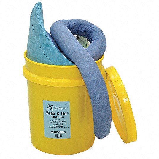 SPILFYTER Spill Kit, Oil-Based Liquids, Blue, 305304 (CR00005-X02)