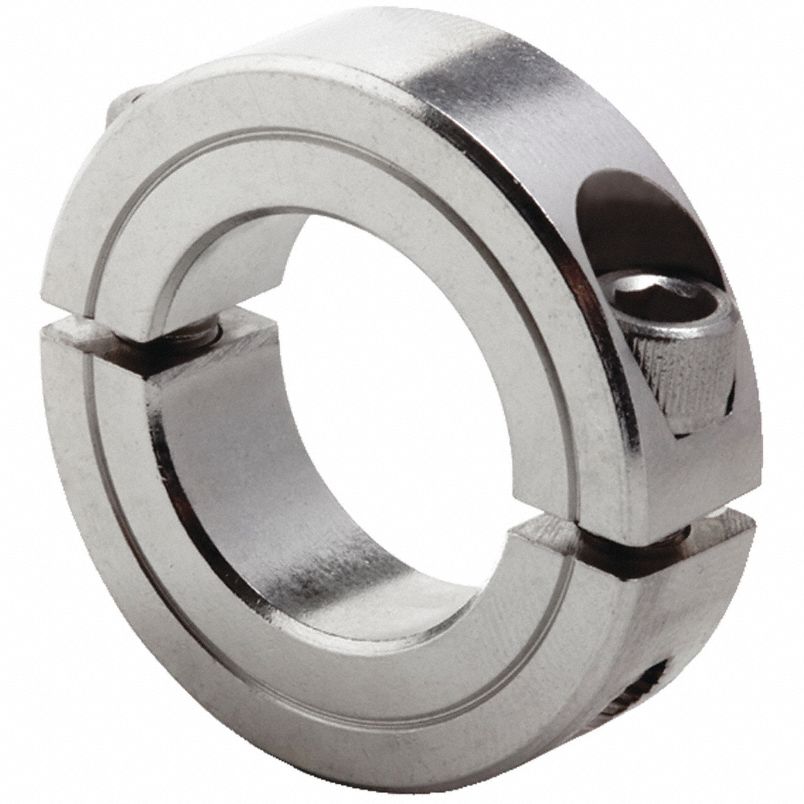 CLIMAX METAL PRODUCTS Shaft Collar: 2 Piece Clamp, Plain Bore, 3-3/4 in Bore, 7/8 in W (CR00717-WTA19)