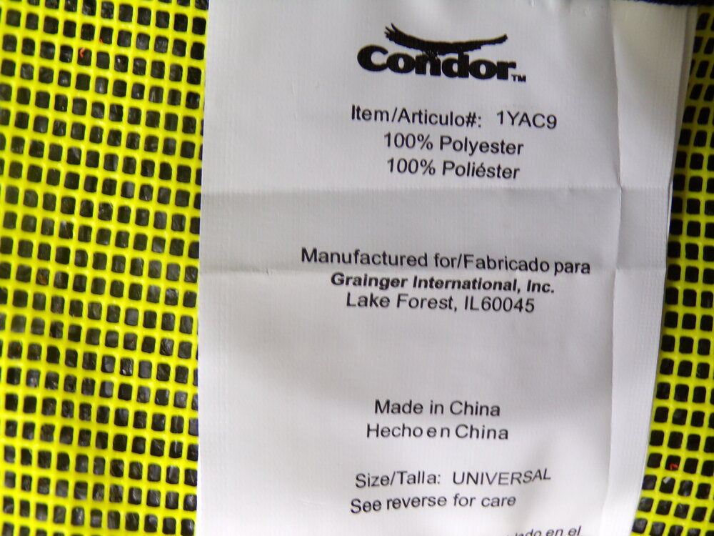 CONDOR Yellow/Black, Silver, Traffic Vest, Universal (SQ9579309-WT03)