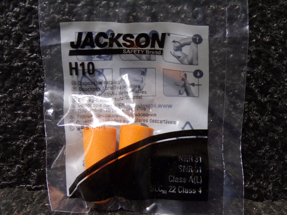 Jackson H10 Disposable Earplugs, Soft Foam, Orange, Uncorded (200 EA) (SQ7590991-WT02)