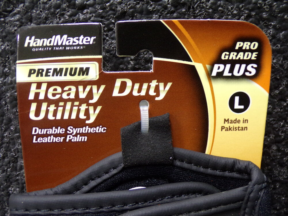 Magid HandMaster Heavy Duty UTILITY Leather PALM Gloves, Mens Large, Black (SQ8623898-WT05)