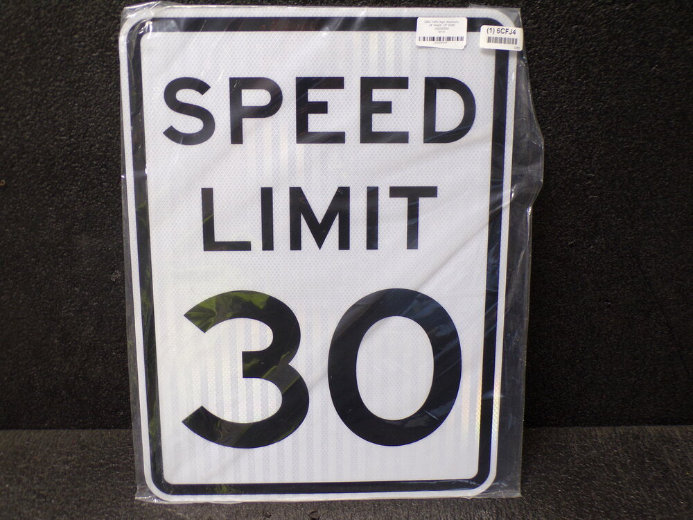 ZING Traffic Sign, Speed Limit 30, Aluminum, 24" Height, 18" Width (SQ8038503-WT47)