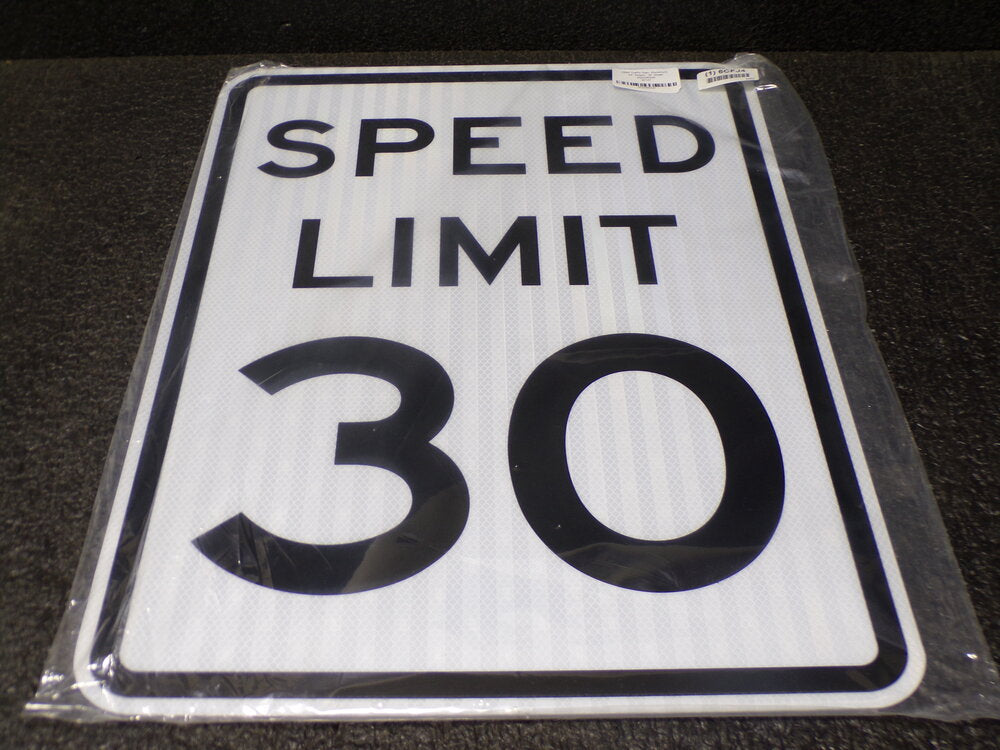 ZING Traffic Sign, Speed Limit 30, Aluminum, 24" Height, 18" Width (SQ8038503-WT47)