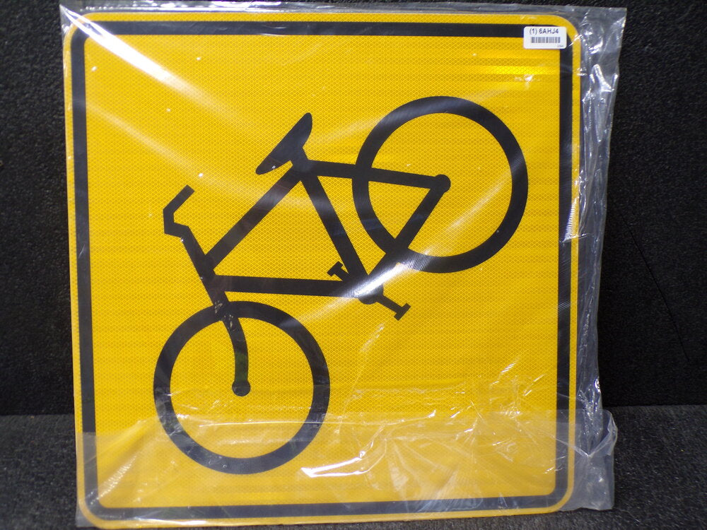 ZING Traffic Sign, Bicycle Crossing, Aluminum, 24" Height, 24" Width (SQ5554941-WT46)