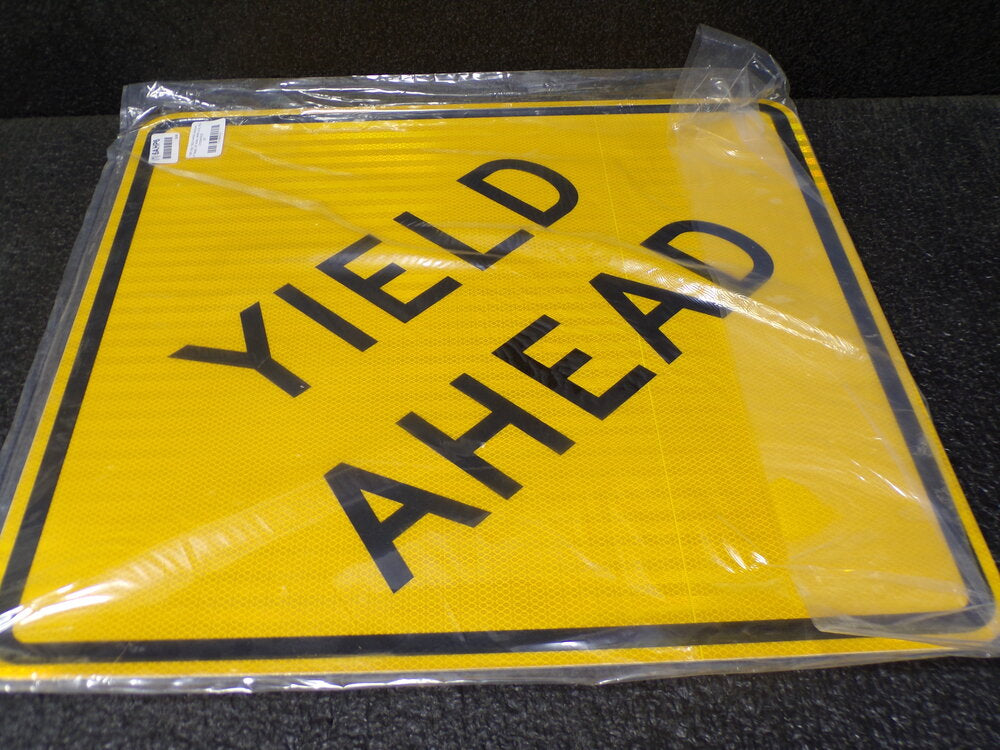 ZING Traffic Sign, Yield Ahead, Aluminum, 24" Height, 24" Width (SQ0766227-WT48)