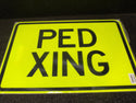 ZING Traffic Sign, Ped Xing, Aluminum, 18