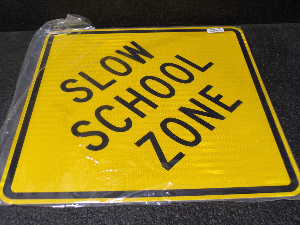 ZING School Zone Sign, Aluminum, 24" Height, 24" Width (SQ4912916-WT47)