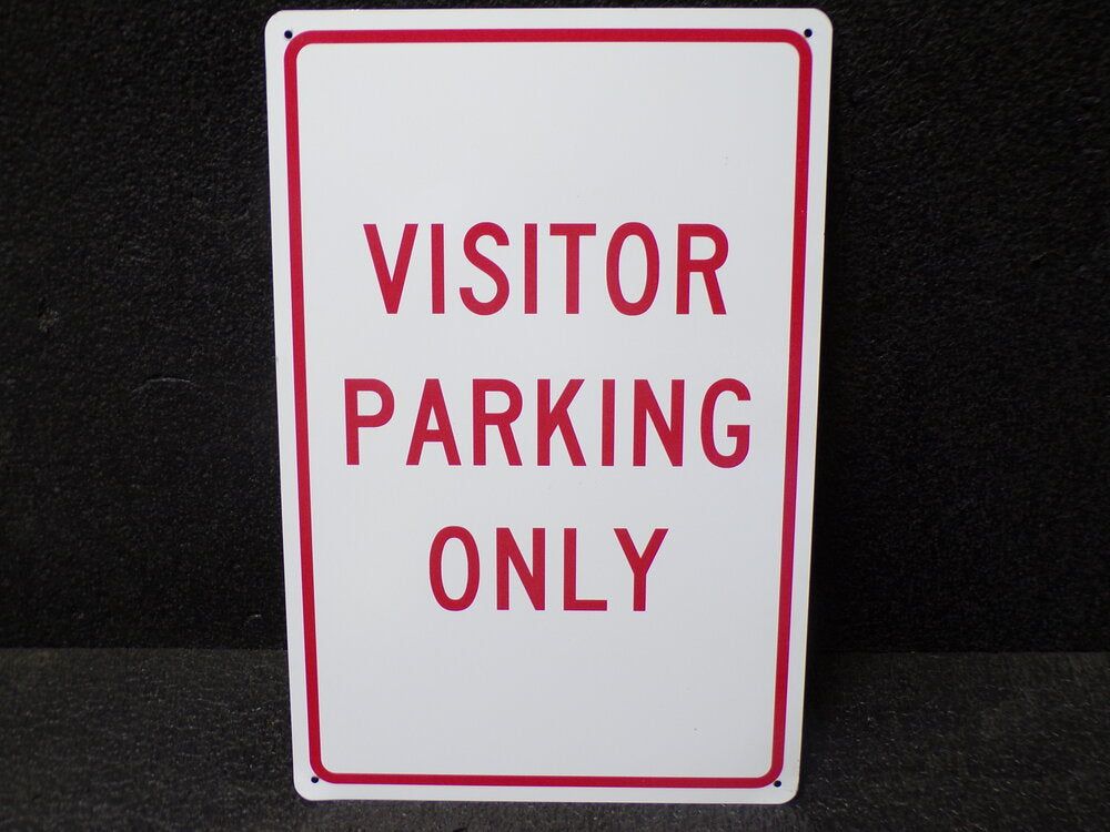 BRADY Parking Sign, Visitor Parking Only, Aluminum, 18"H, 12"W (SQ5190680-WT44)