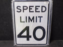 ZING Traffic Sign, Speed Limit 40, Aluminum, 24