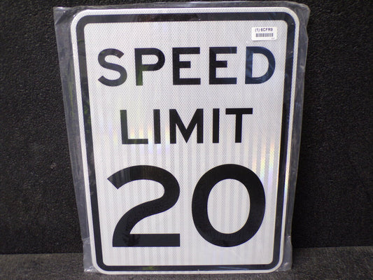 ZING Traffic Sign, Speed Limit 20, Aluminum, 24" Height, 18" Width (SQ7662840-WT44)