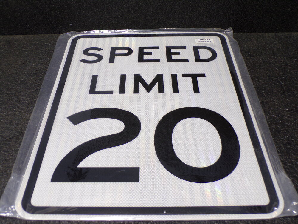 ZING Traffic Sign, Speed Limit 20, Aluminum, 24" Height, 18" Width (SQ7662840-WT44)