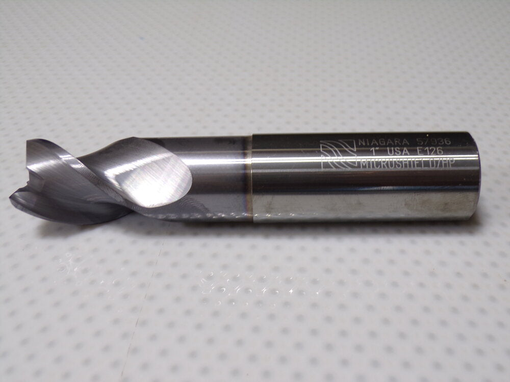 Niagara Cutter 1" Diam 3 Flute Single End Solid Carbide 0.04" Corner Radius End Mill (SQ2769039-WT08)