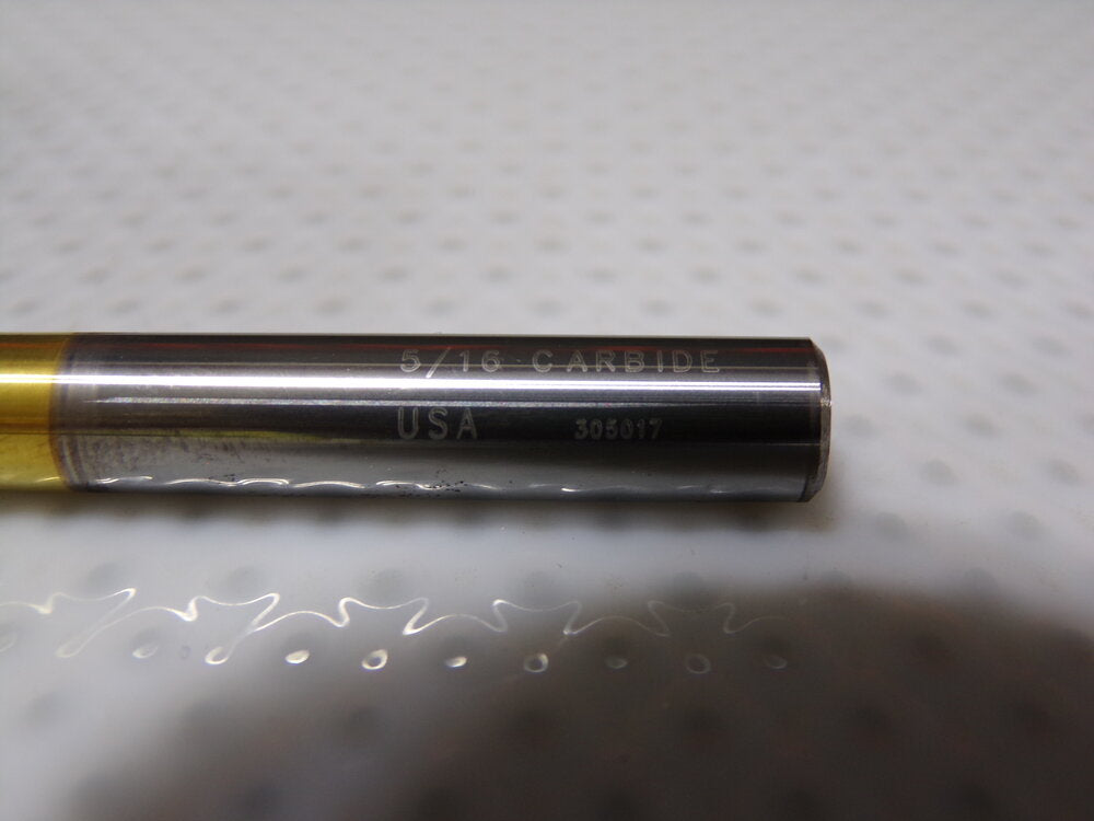 Melin Tool 5/16", 1-1/8" LOC, 5/16" Shank, 3" OAL, 4 Flute Solid Carbide Square End Mill (SQ4327289-WT08)