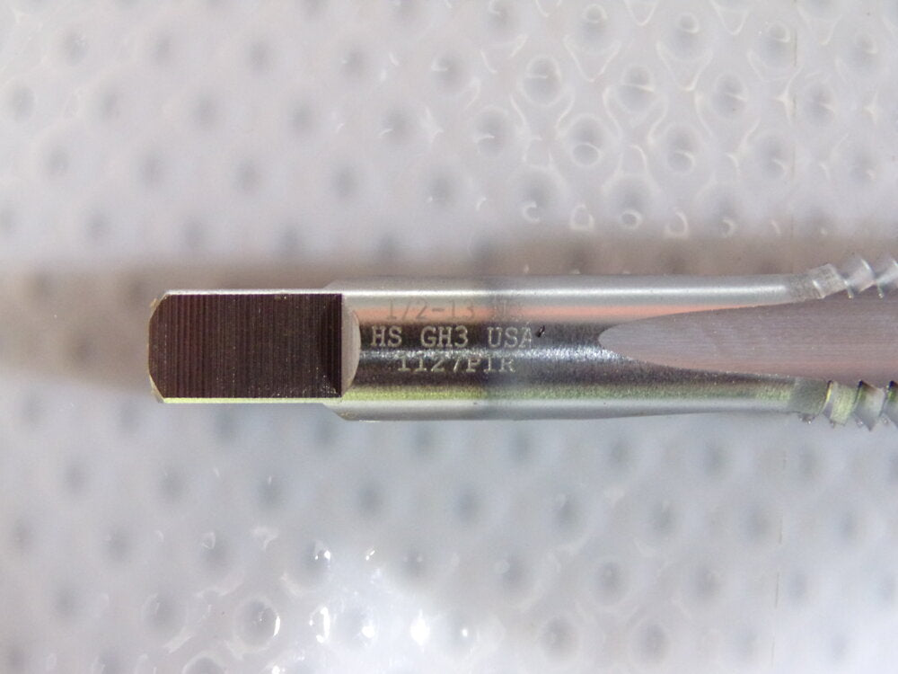 Hertel 1/2-13 UNC H3 4-Flute Chrome Finish High Speed Steel Straight Flute Standard Hand Tap (SQ8368999-WT08)