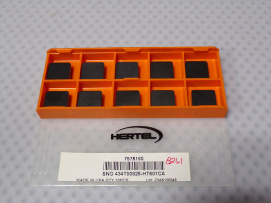 10pk, Hertel SNG434 T00825 Grade A65 Ceramic Turning Insert Al2O3/TiC Finish (SQ6243900-WT14)