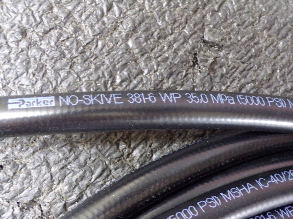 NOS, Parker 381-6 Series 50' 3/8" 2 Ply 5000 PSI Medium Pressure Hydraulic Hose (SQ5160333-WT25)