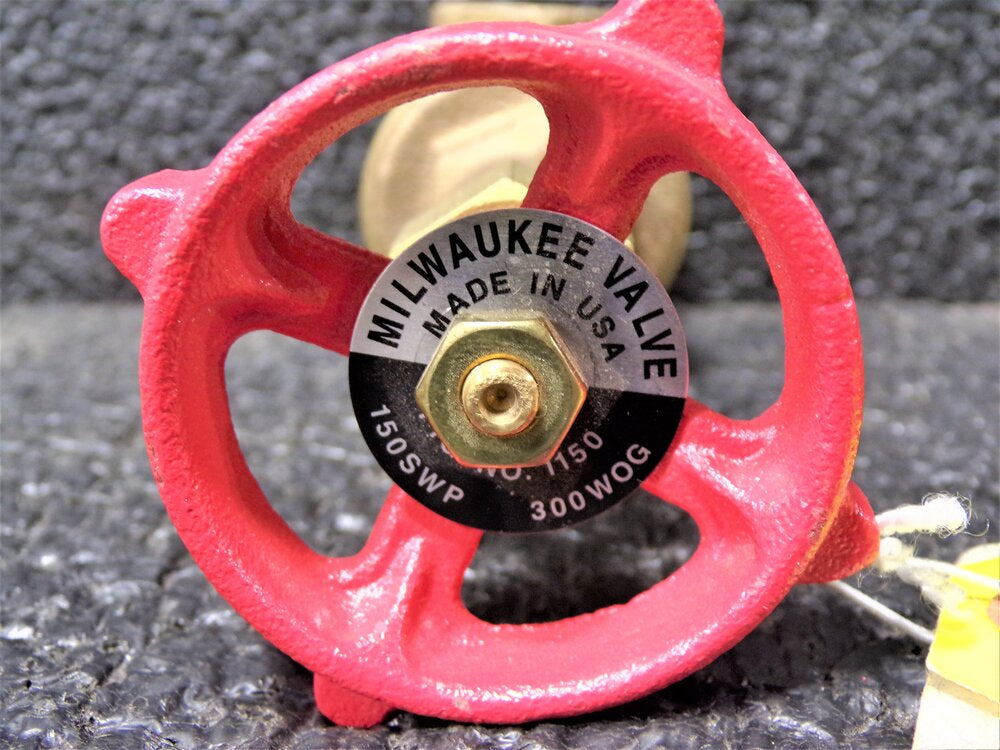 MILWAUKEE Gate Valve, Inlet to Outlet Length: 5-27/32", Pipe Size: 3/4" (SQ5822650-WT39)