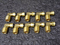 10pk, PARKER 169P-6-6 Brass Compression x MNPT Male Elbow, 90°, 3/8