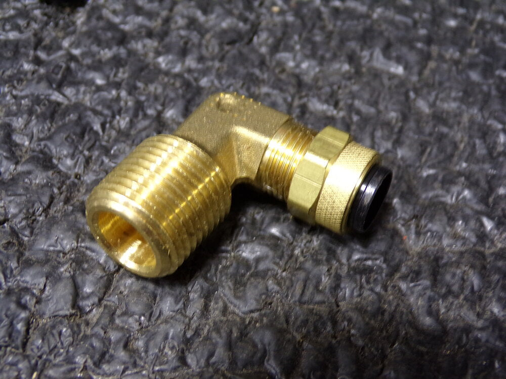 10pk, PARKER 169P-6-6 Brass Compression x MNPT Male Elbow, 90°, 3/8" Tube Size (SQ6781375-WT32)