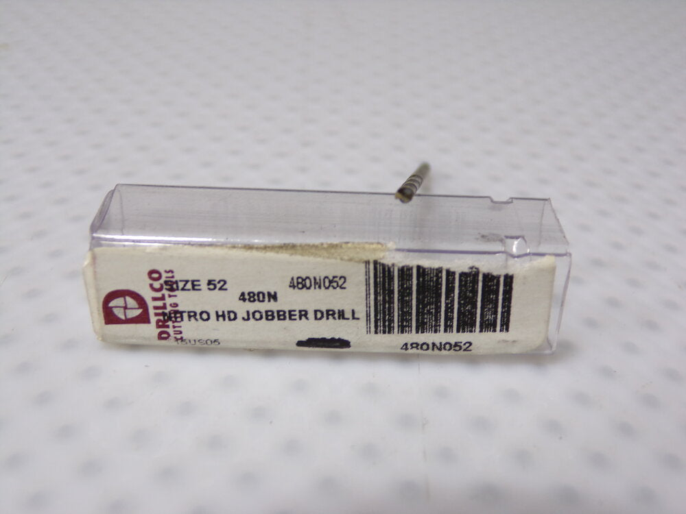 11pk, Drillco Jobber Length Drill Bit, #52, Point Angle 135°, High Speed Steel (SQ7577713-WT14)