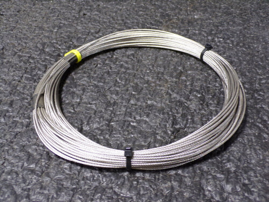 Mazzella Cable, 1/16 in Outside Dia., Galvanized Steel, 100 ft Length, 7 x 7, WLL: 96 lb (SQ2406005-WT36)