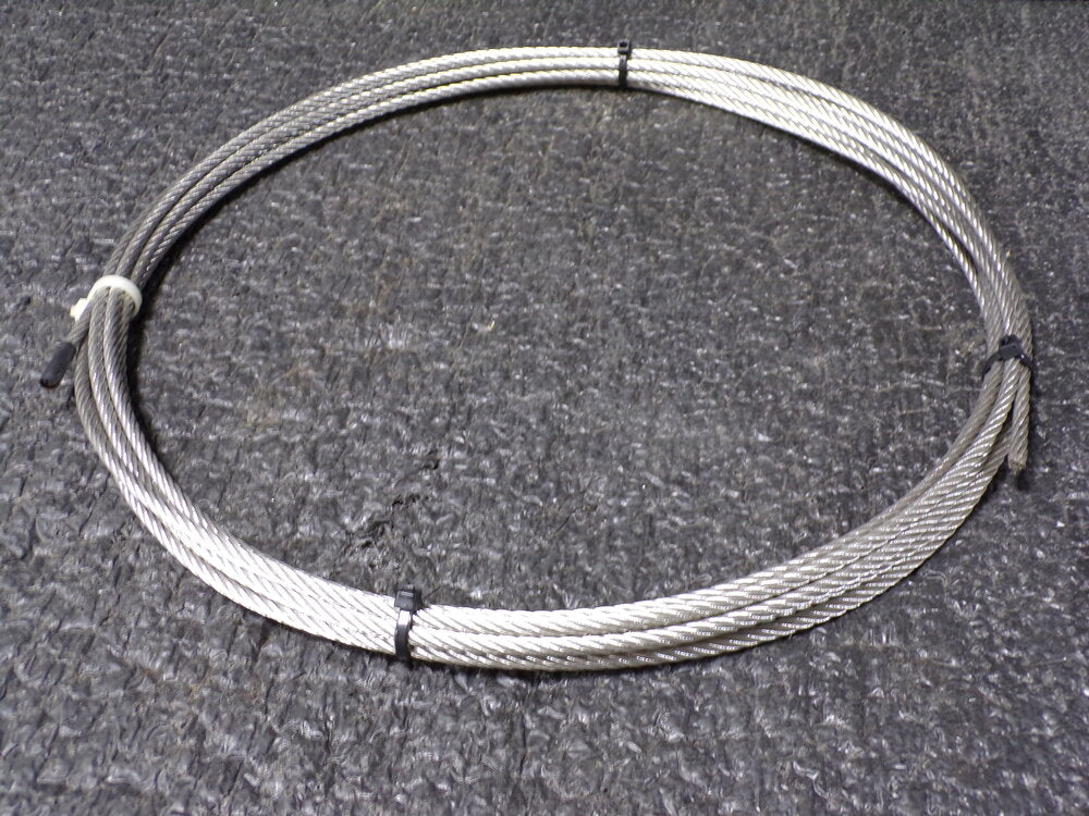 Mazzella Cable, 3/16 in Outside Dia., Galvanized Steel, 50 ft Length, 7 x 19, WLL: 840 lb (SQ8406736-WT36)