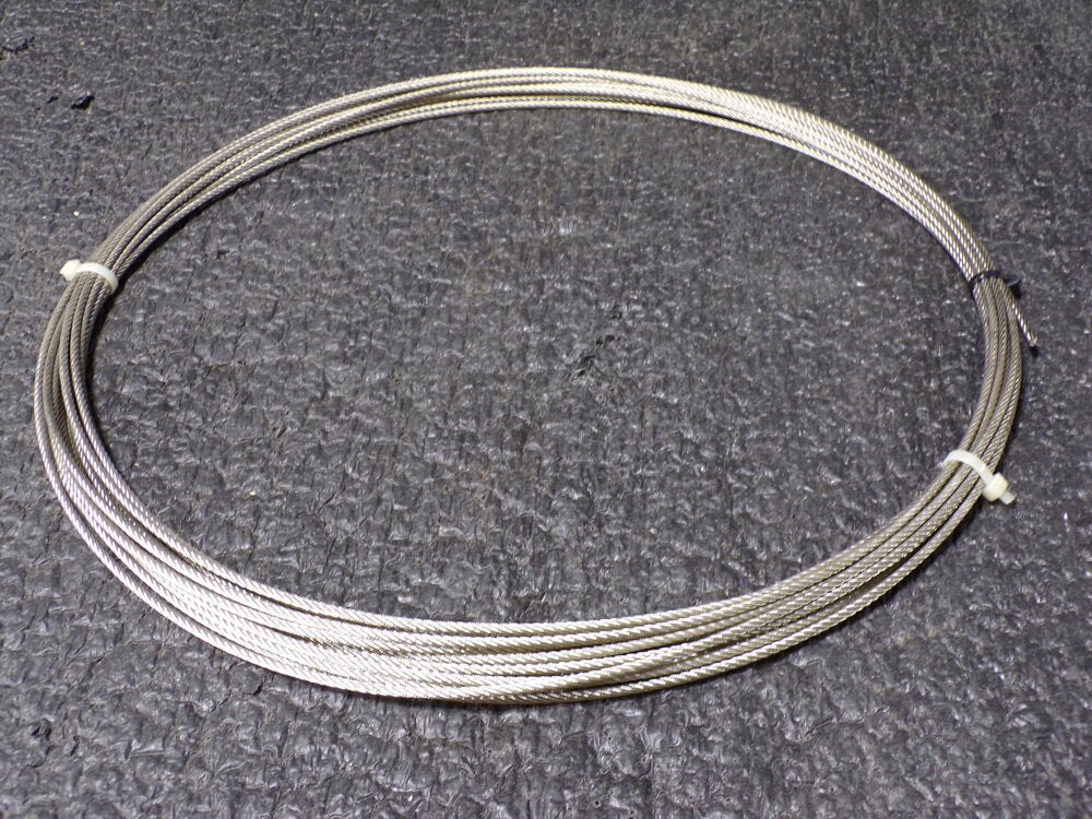 Mazzella Cable, 1/8 in Outside Dia., Galvanized Steel, 50 ft Length, 7 x 19, WLL: 400 lb (SQ6468879-WT36)