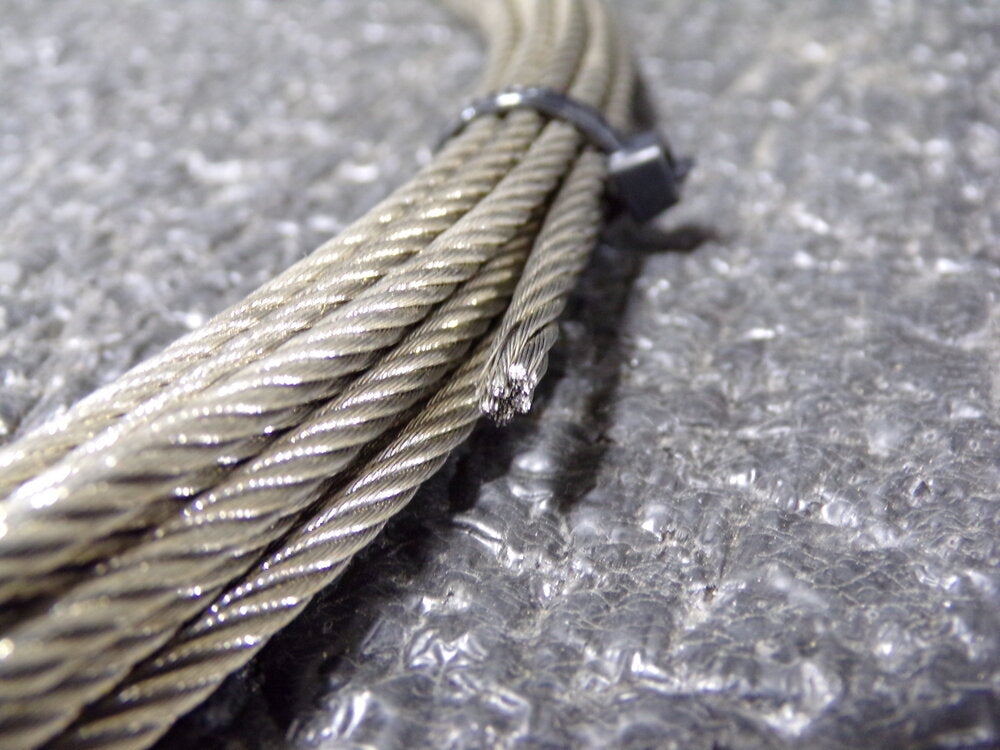 Mazzella Cable, 1/8 in Outside Dia., Galvanized Steel, 50 ft Length, 7 x 19, WLL: 400 lb (SQ6468879-WT36)