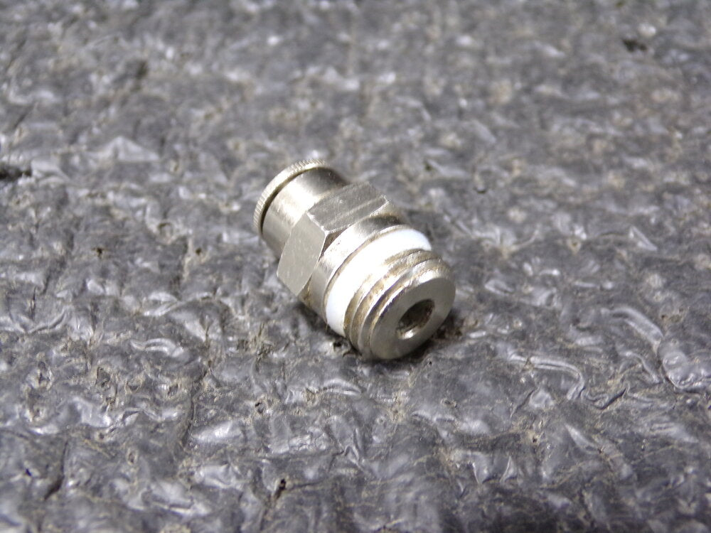 Nickel Plated Brass Male Adapter, 1/4"Tube Size x 1/4" NPT, PTFE Seal (SQ5549049-WT32)