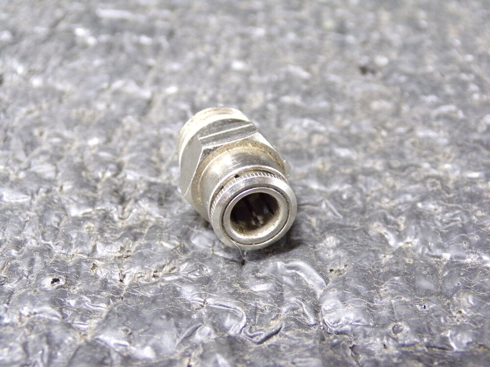 Nickel Plated Brass Male Adapter, 1/4"Tube Size x 1/4" NPT, PTFE Seal (SQ5549049-WT32)