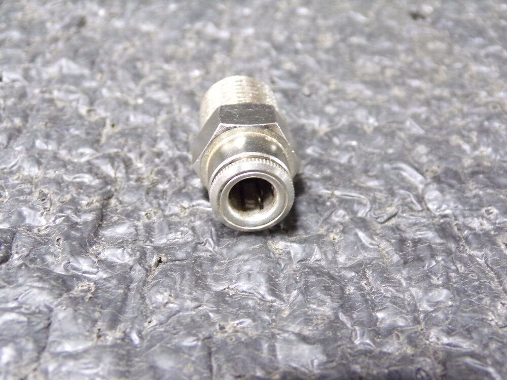 Nickel Plated Brass Male Connector, 1/4" Tube Size x 1/4" NPT (SQ8814908-WT32)