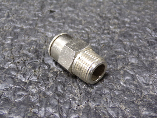 Nickel Plated Brass Male Connector, 1/2" Tube Size x 3/8" NPT (SQ8231765-WT32)