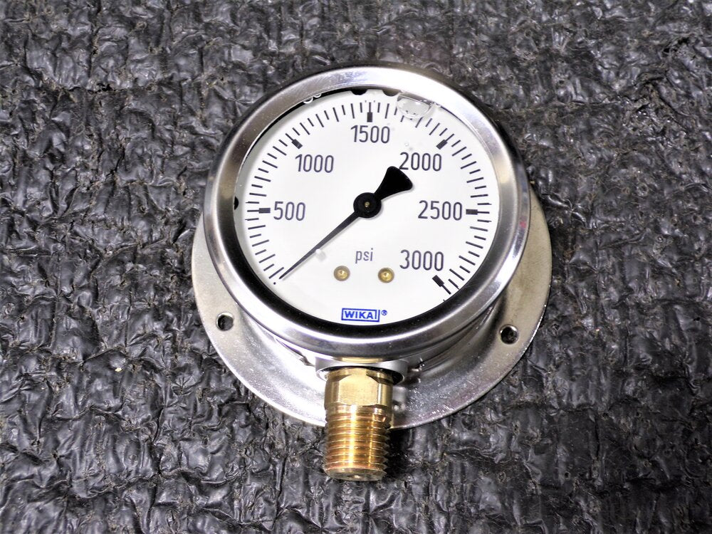 Wika 2-1/2" Dial, 1/4 Thread, 0-3,000 Scale Range, Pressure Gauge (SQ7786898-WT33)