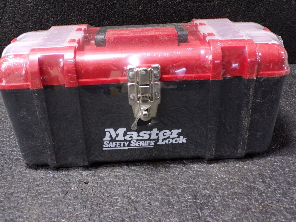 MASTER LOCK Lockout Tool Box, Unfilled, General Lockout/Tagout, Tool Box, Black, Red (SQ3337762-WT07)