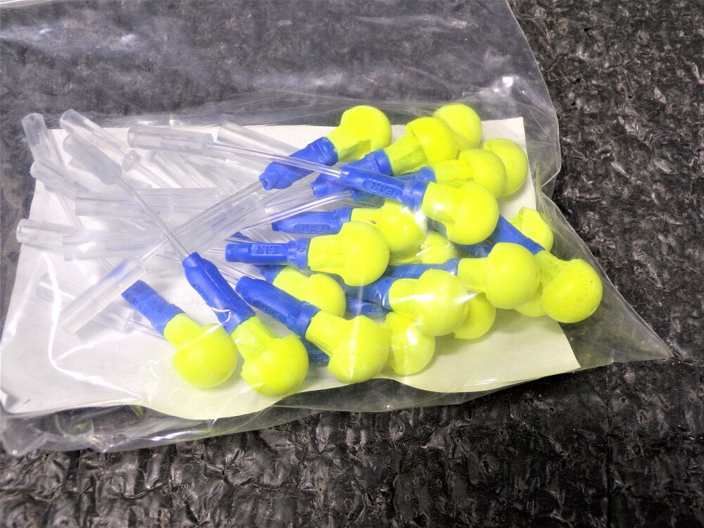 E-A-R Pod Probed Test Ear Plugs, 0 dB Noise Reduction Rating NRR, Uncorded, M, Yellow, PK 10 (SQ7013786-WT02)