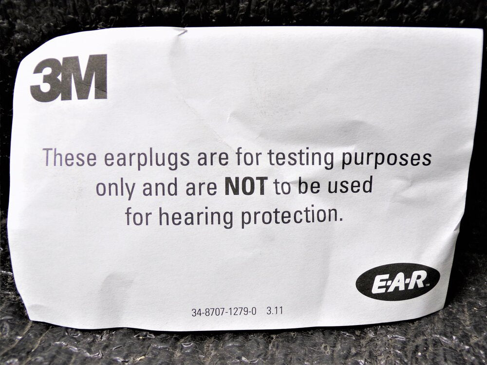 E-A-R Bell Probed Test Ear Plugs, 0 dB Noise Reduction Rating NRR, Uncorded, M, Yellow, PK 10 (SQ6448503-WT02)