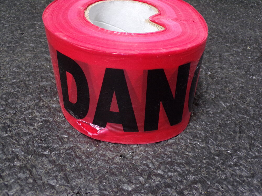 Barricade Tape, Red, 3 in x 1,000 ft, Danger (SQ7134826-WT07)