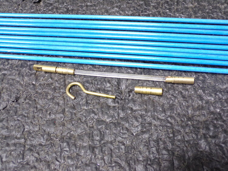 Duratool Fish Stick, 10 x 3m. Blue, 13 pc. Set, Flex Extension, Hook, Ring End (SQ1527786-WT12)