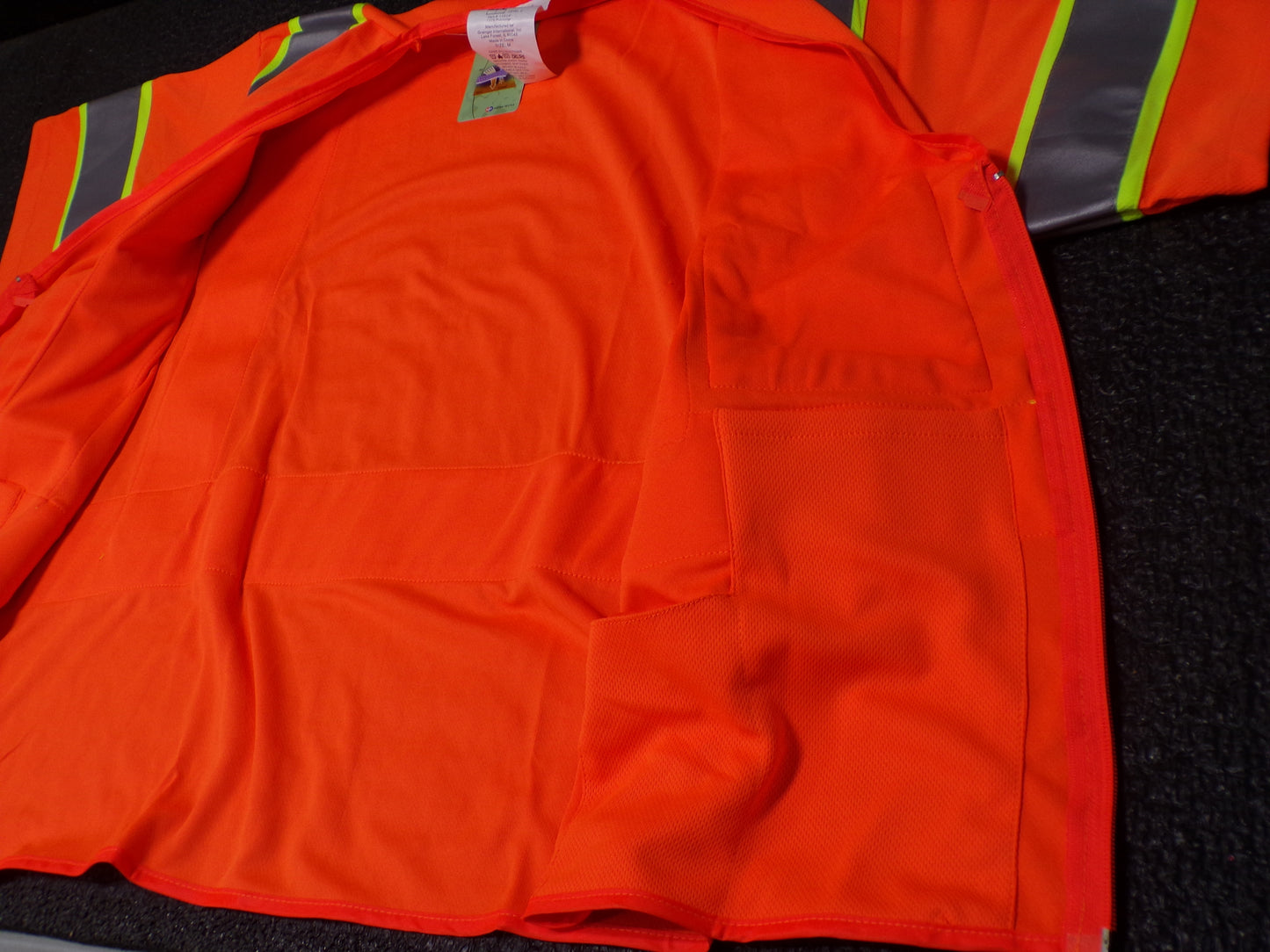 CONDOR Orange/Silver, Traffic Vest, Zipper, M (CR00035-WT03)